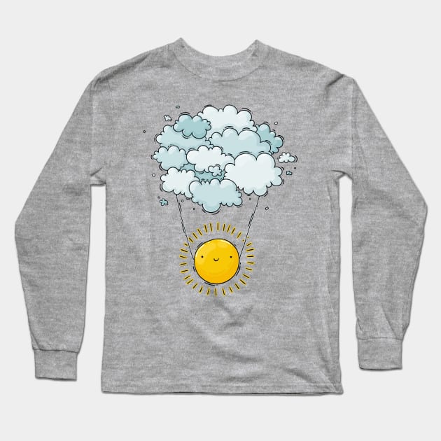 Sun on Clouds Long Sleeve T-Shirt by Tania Tania